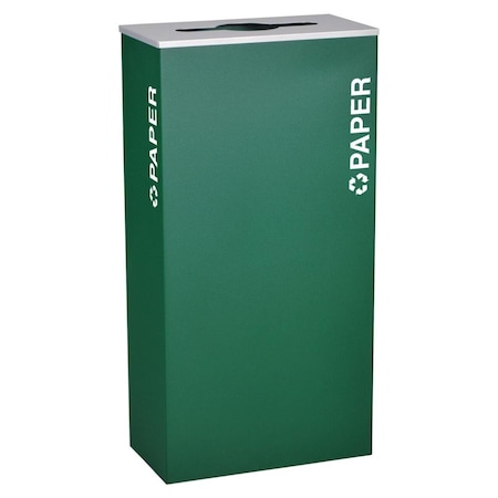Ex-Cell Kaiser Ex-Cell Kaiser RC-KD17-P EGX Rectangular Paper 17 GallonRecycling Receptacle; Emerald Texture RC-KD17-P EGX